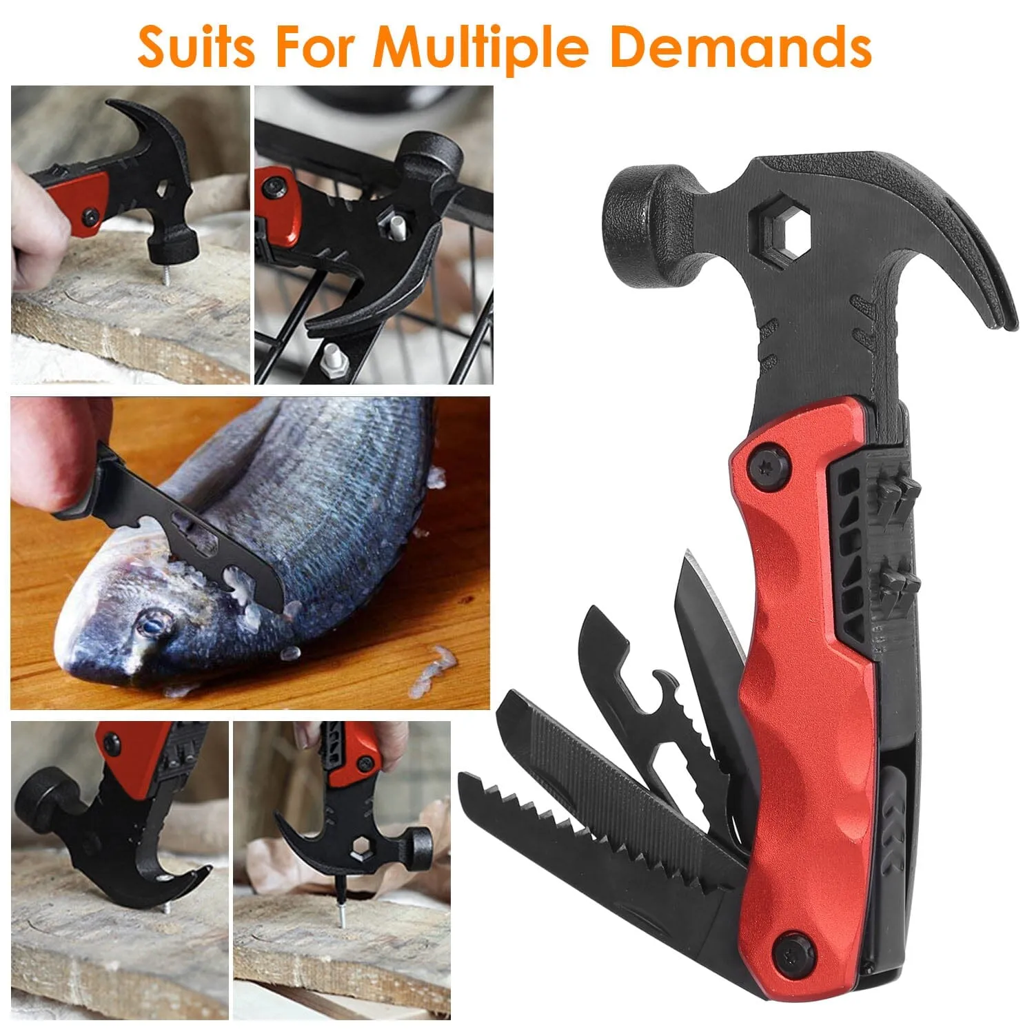 13-in-1 Multi-tool Hammer Camping Survival Tool