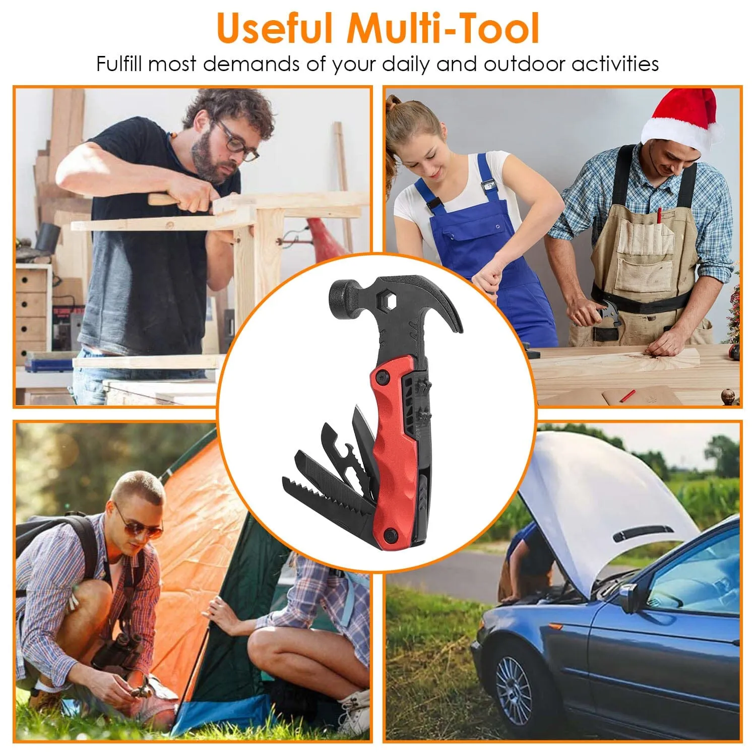 13-in-1 Multi-tool Hammer Camping Survival Tool