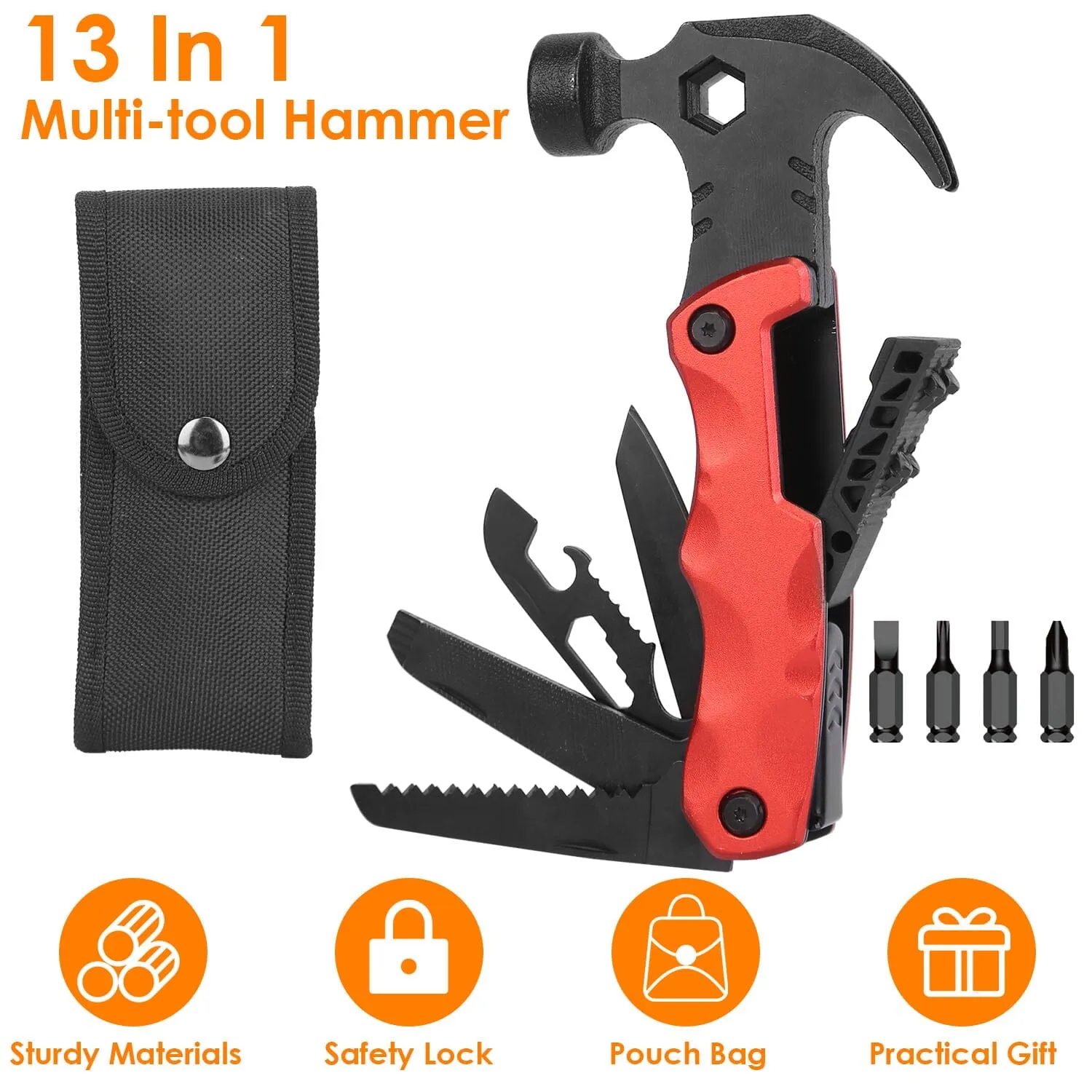 13-in-1 Multi-tool Hammer Camping Survival Tool