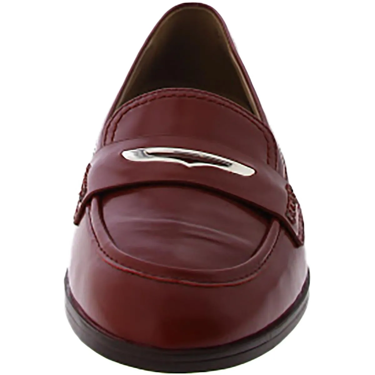 27 Edit Womens Leather Block Heel Loafers