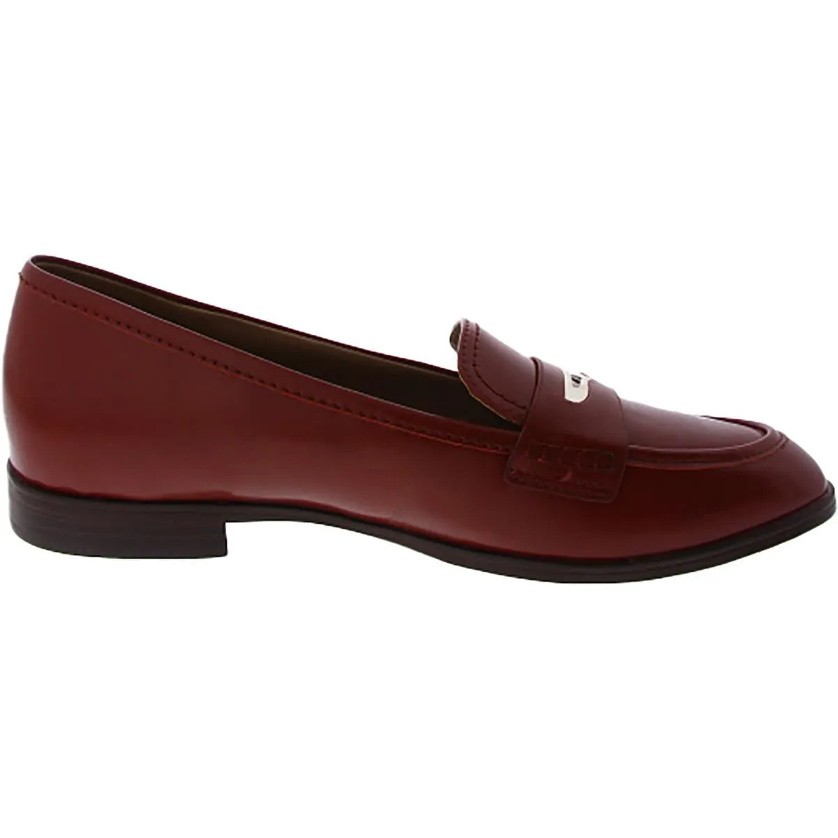 27 Edit Womens Leather Block Heel Loafers