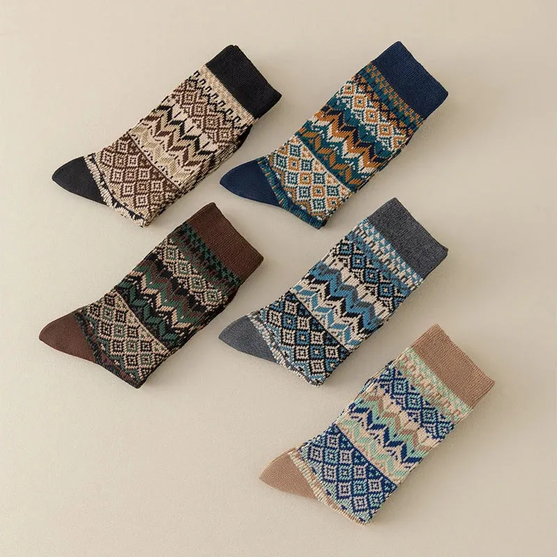 3 Pack Womens cotton Socks Autumn and Winter Warm Socks