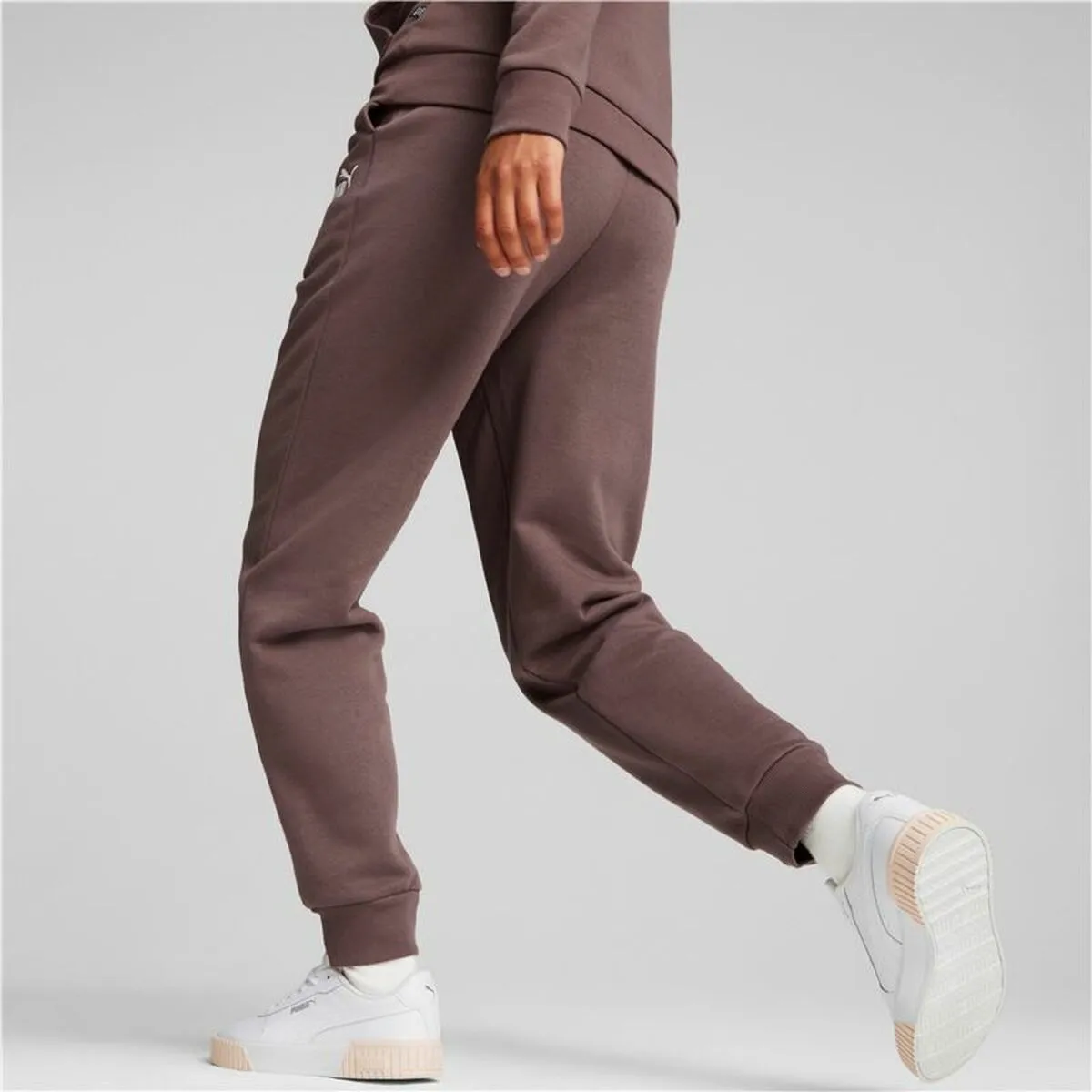 Adult's Tracksuit Bottoms Puma Ess  Embroidery High-Waist Brown Lady