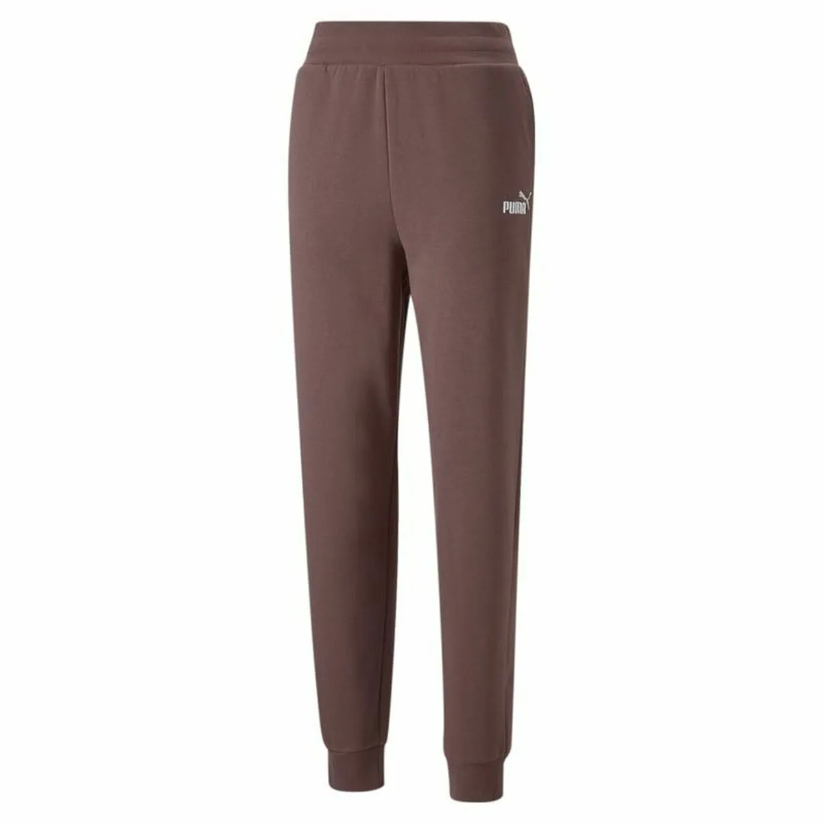 Adult's Tracksuit Bottoms Puma Ess  Embroidery High-Waist Brown Lady