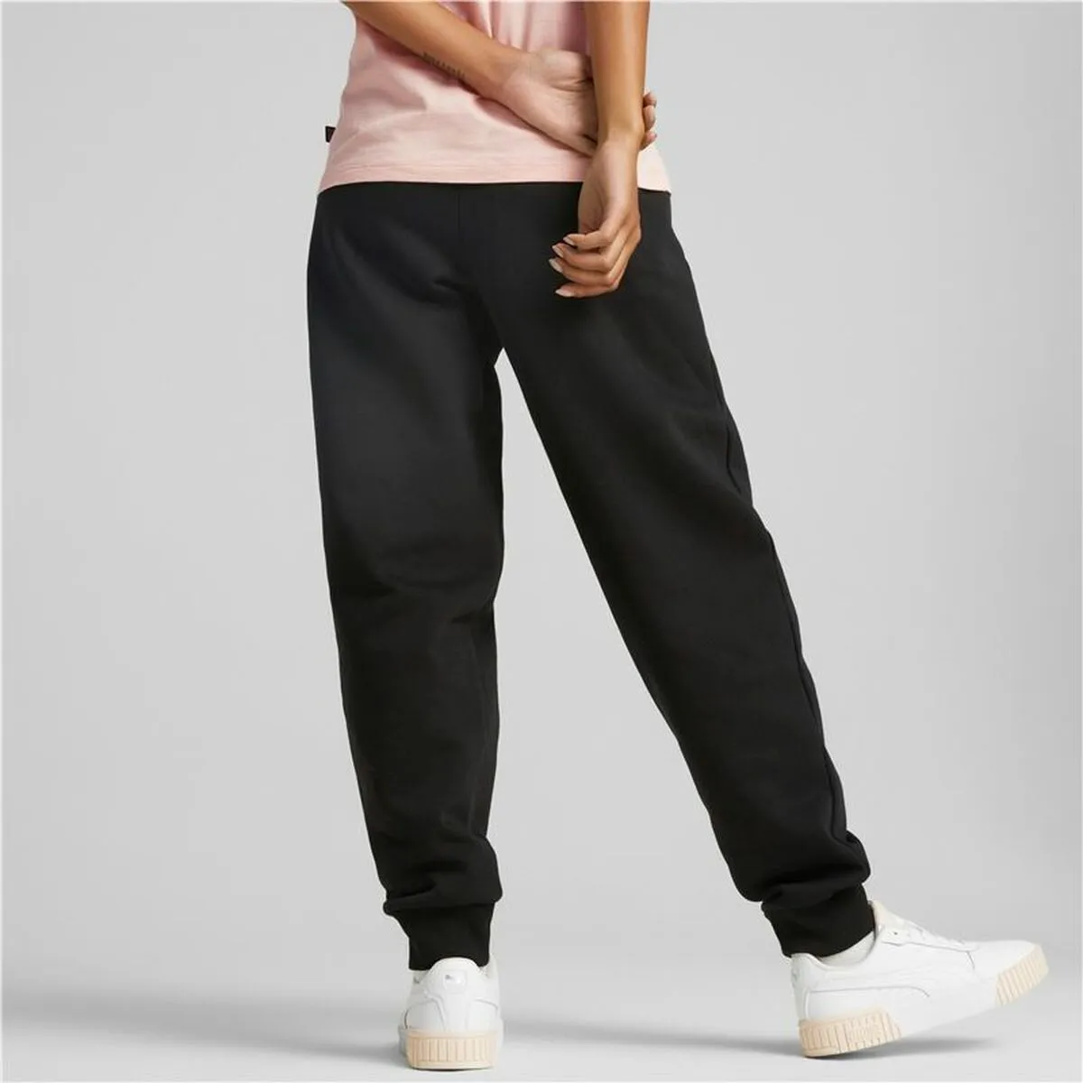 Adult's Tracksuit Bottoms Puma ESS  Embroidery High-Waist Lady Black