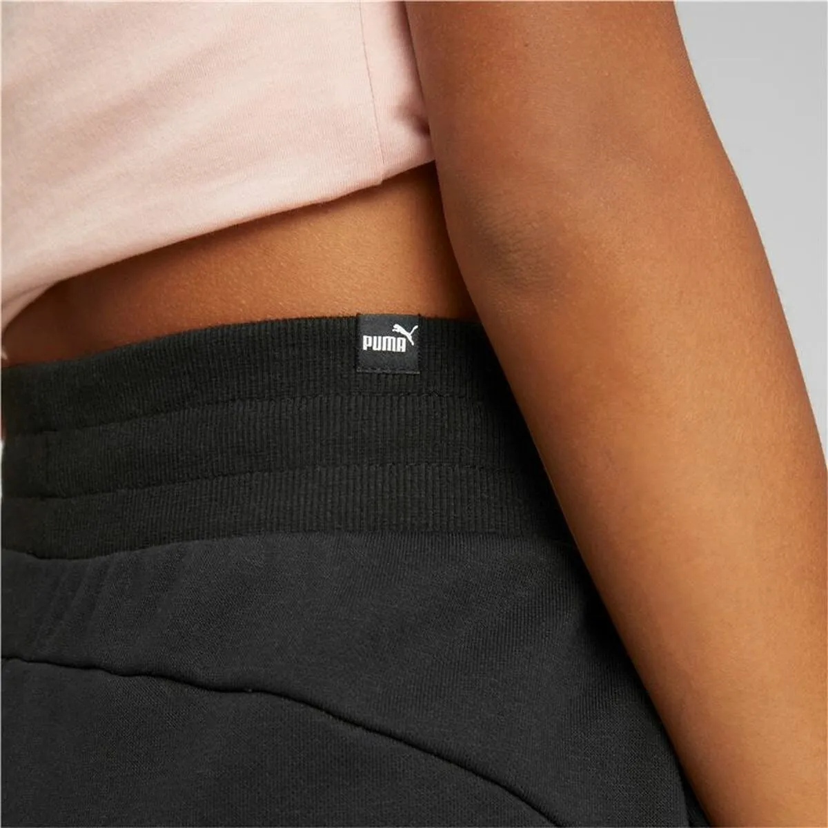 Adult's Tracksuit Bottoms Puma ESS  Embroidery High-Waist Lady Black