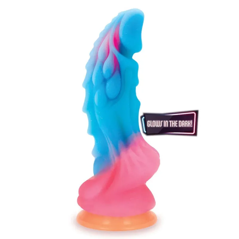 Alien Nation Dragon Silicone Glow in the Dark Creature Dildo - Multicolor