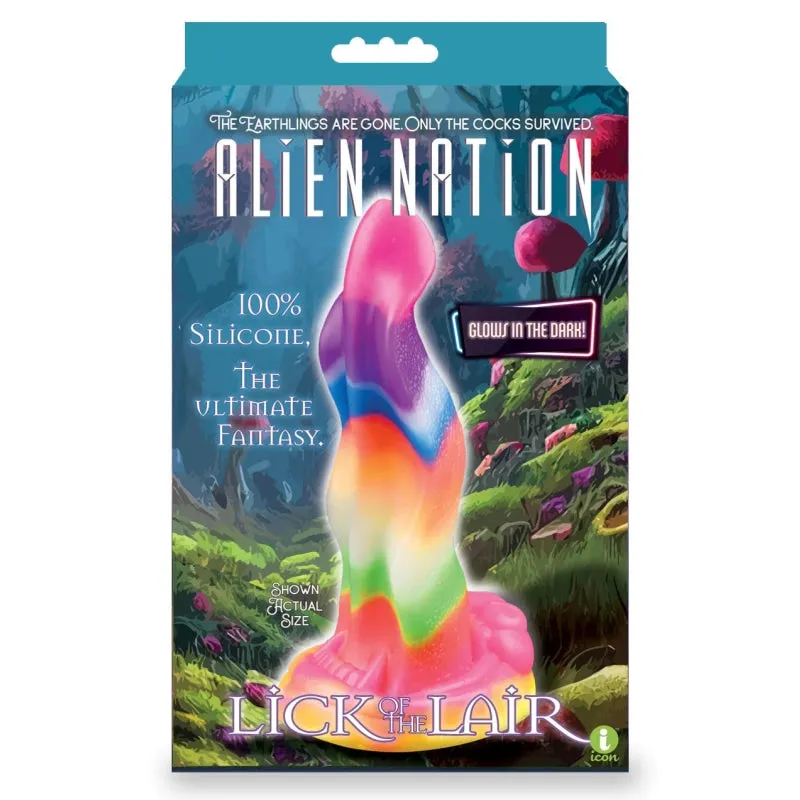 Alien Nation Lick of the Lair Silicone Glow in the Dark Creature Dildo - Multicolor