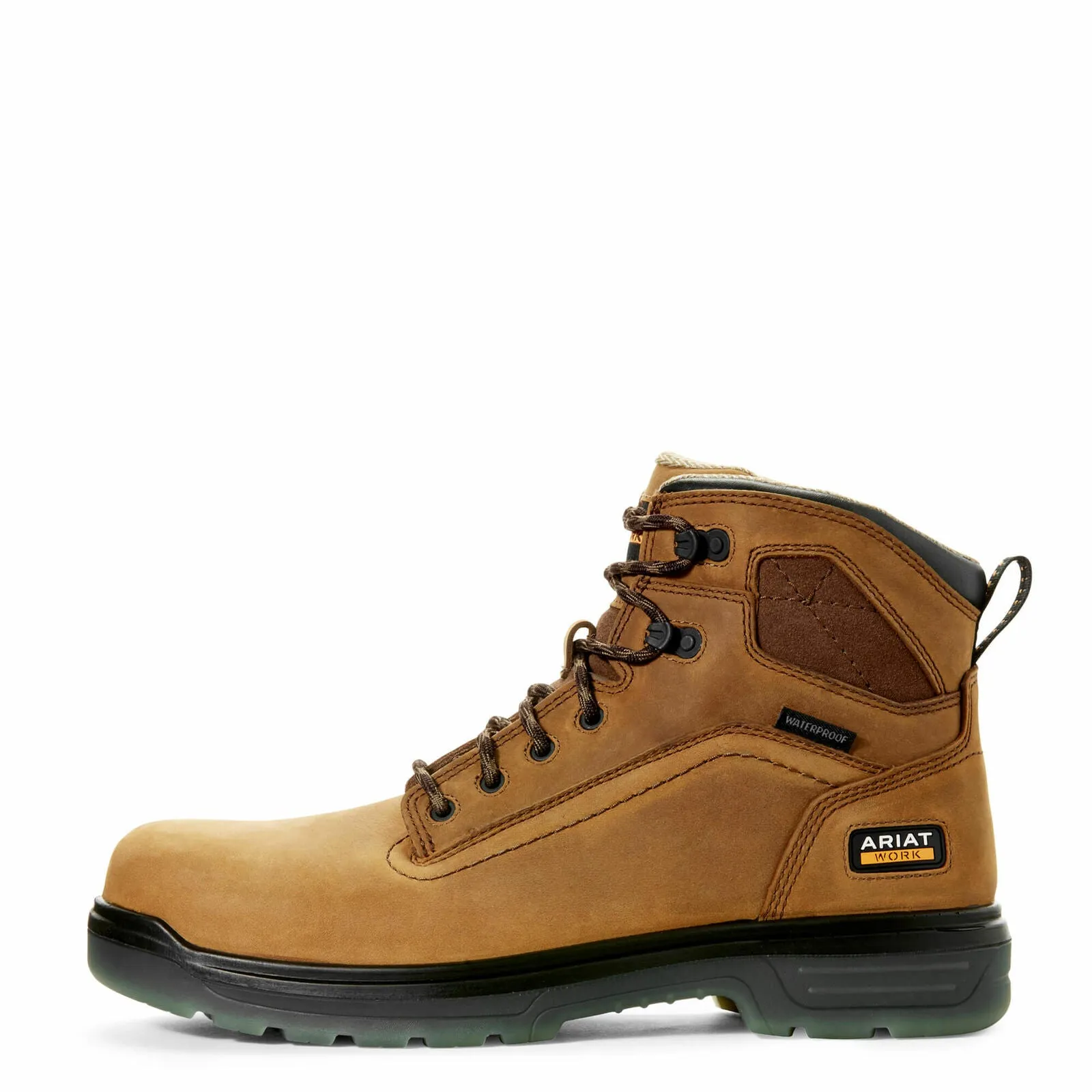 Ariat 10032608 Men's Aged Bark Turbo Waterproof Lace Up Round Soft Toe Work Boot