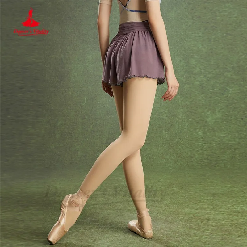 Ballet Dance Pants Women Leotard Gymnastics Yoga Trousres Adult Female Reversible Mesh Hem Shorts Pants Ballet Tutu Dresses
