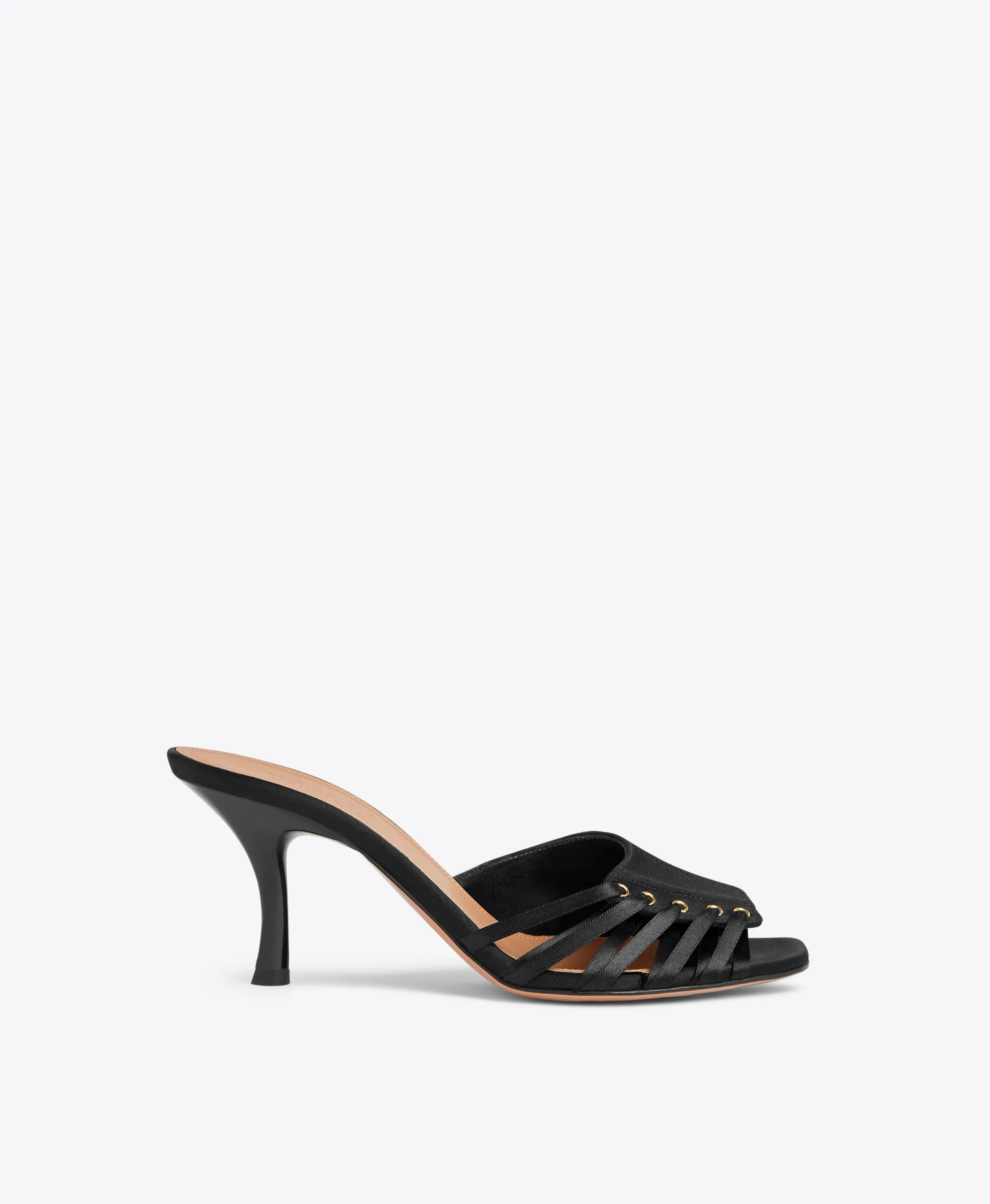 Bexley 70 Black Satin Sandals