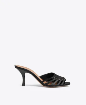 Bexley 70 Black Satin Sandals
