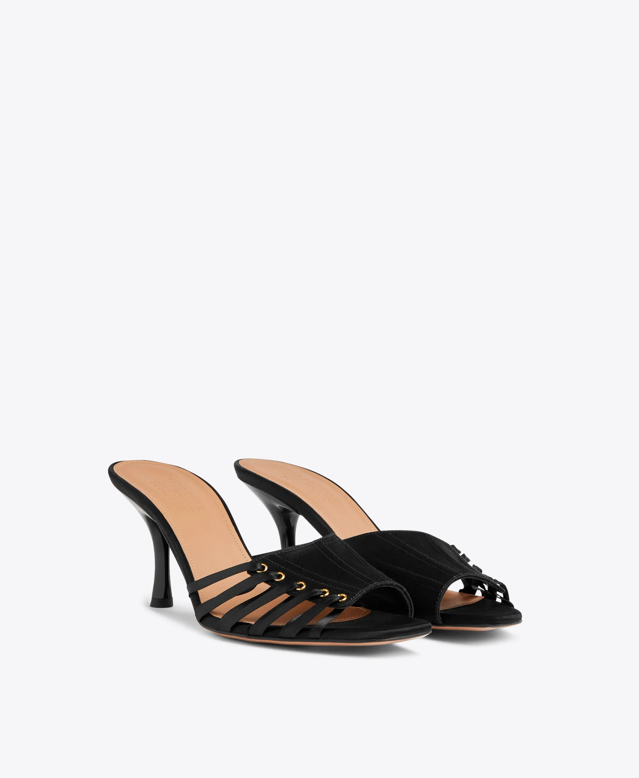 Bexley 70 Black Satin Sandals