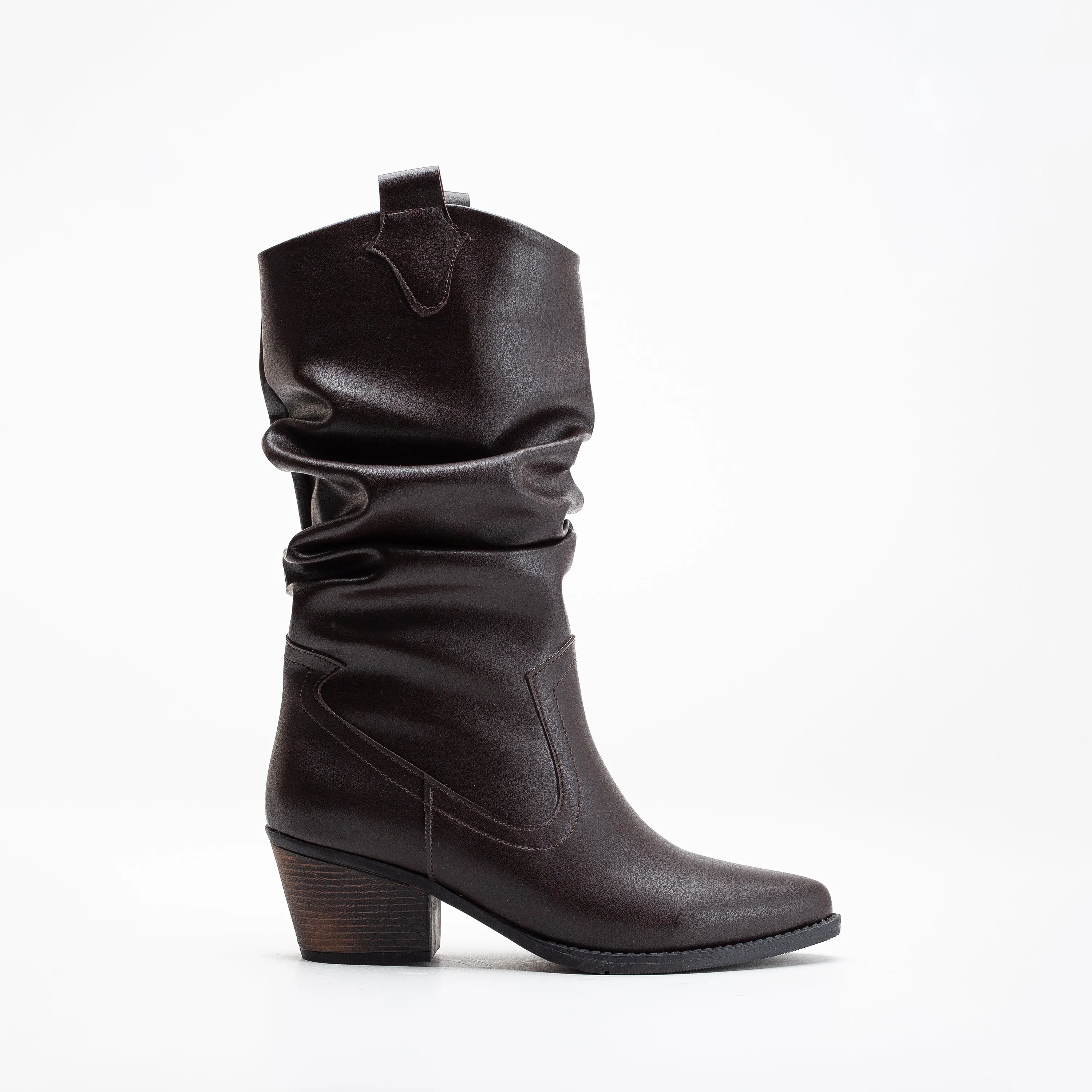 Bonnie - Brown Slouch Western Boots