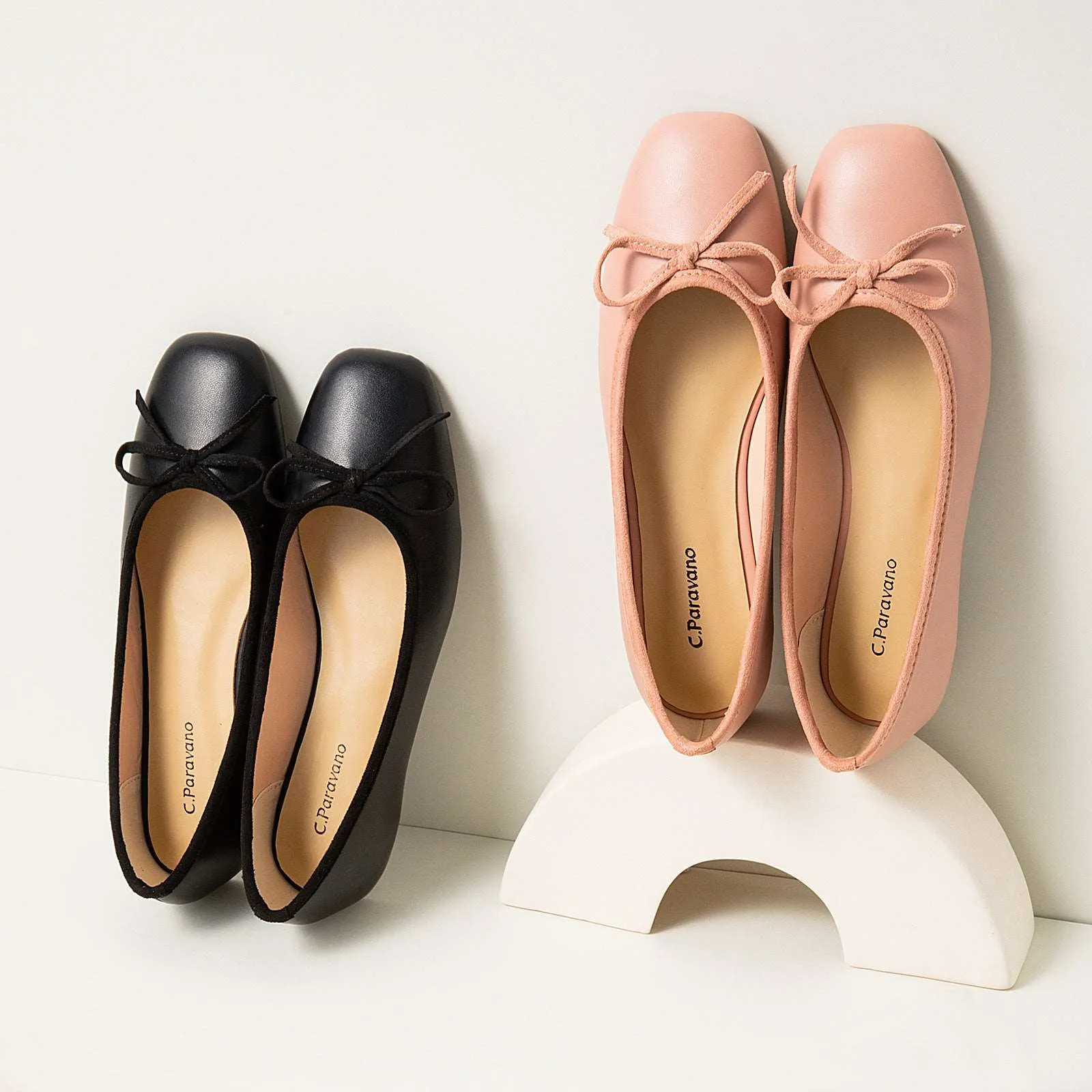 Bowknot Ballet Flats (Elena) Black