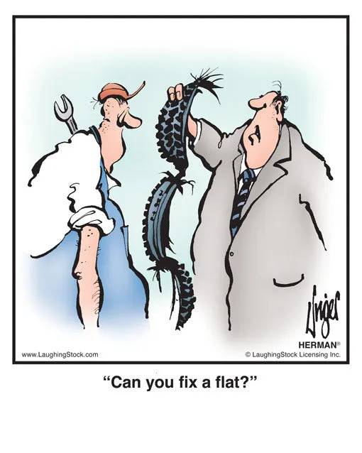 Can you fix a ﬂat?