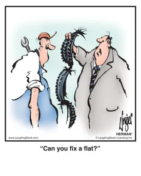 Can you fix a ﬂat?