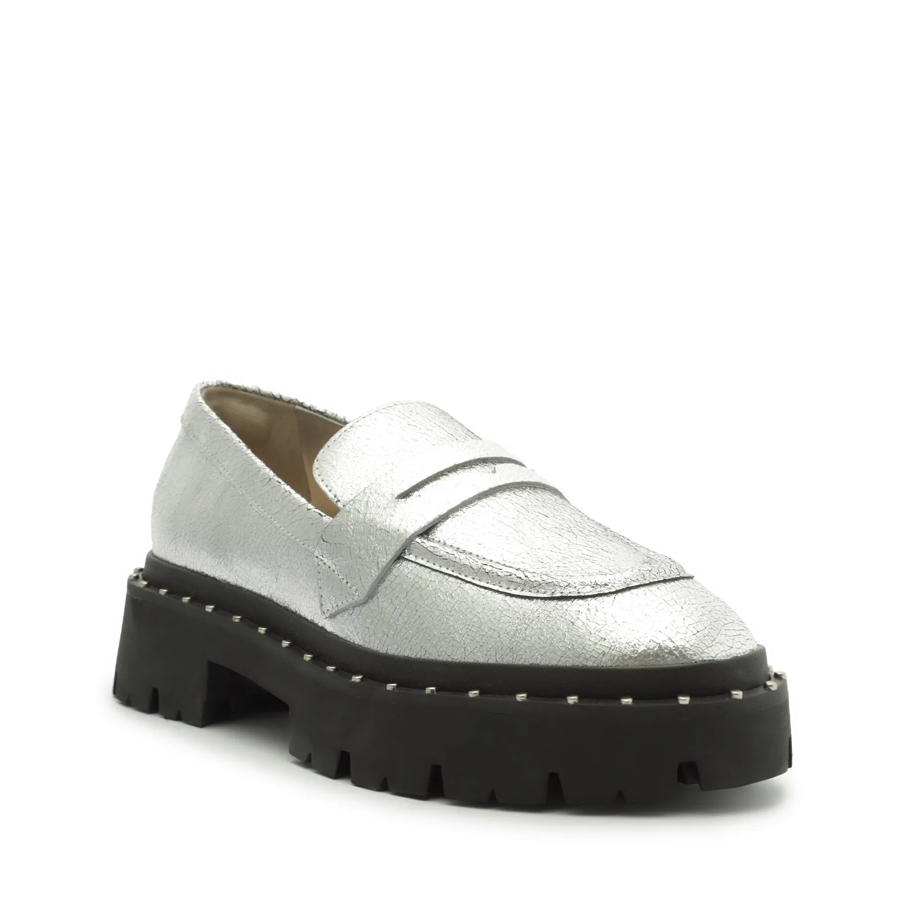 Christie Studs Crackled Leather