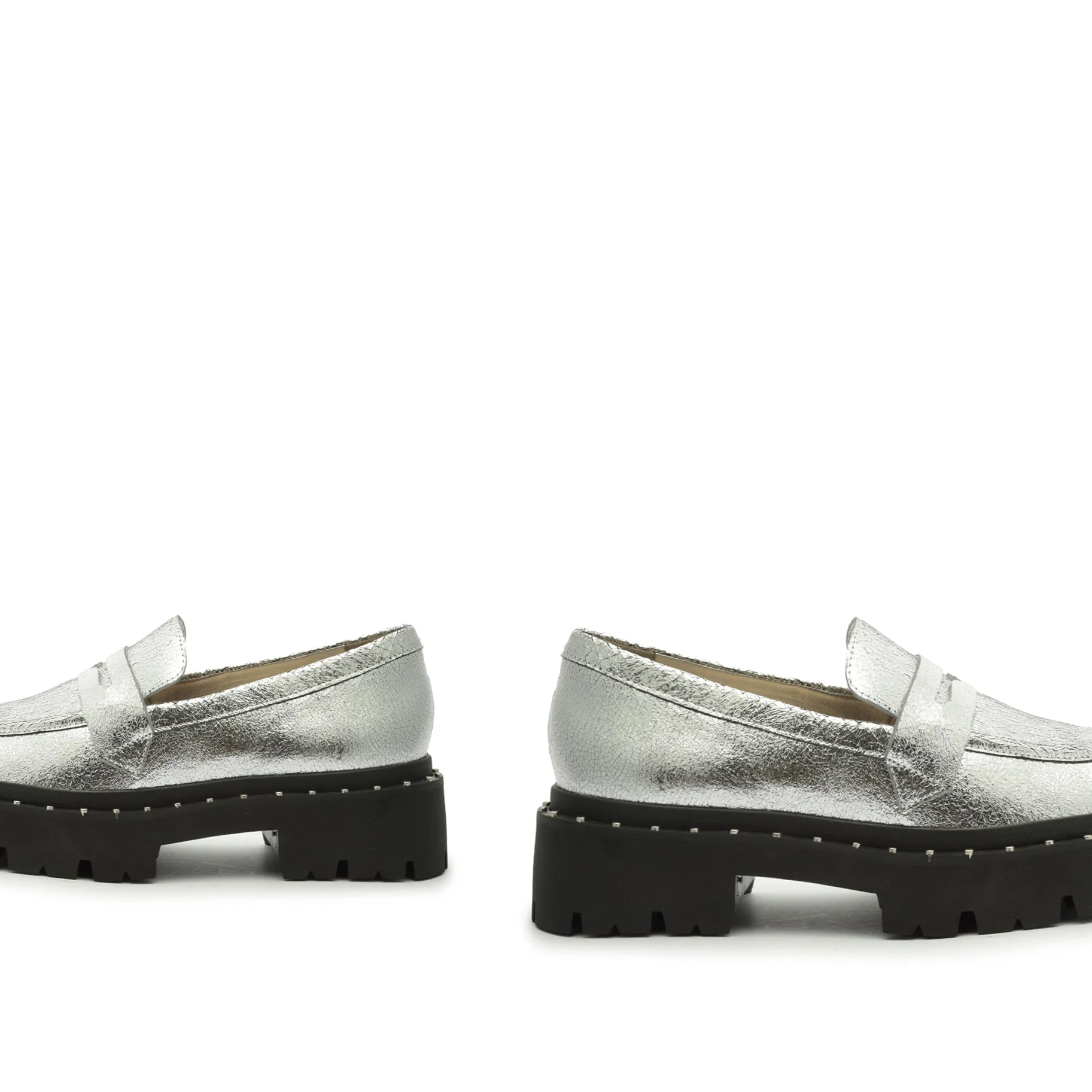 Christie Studs Crackled Leather