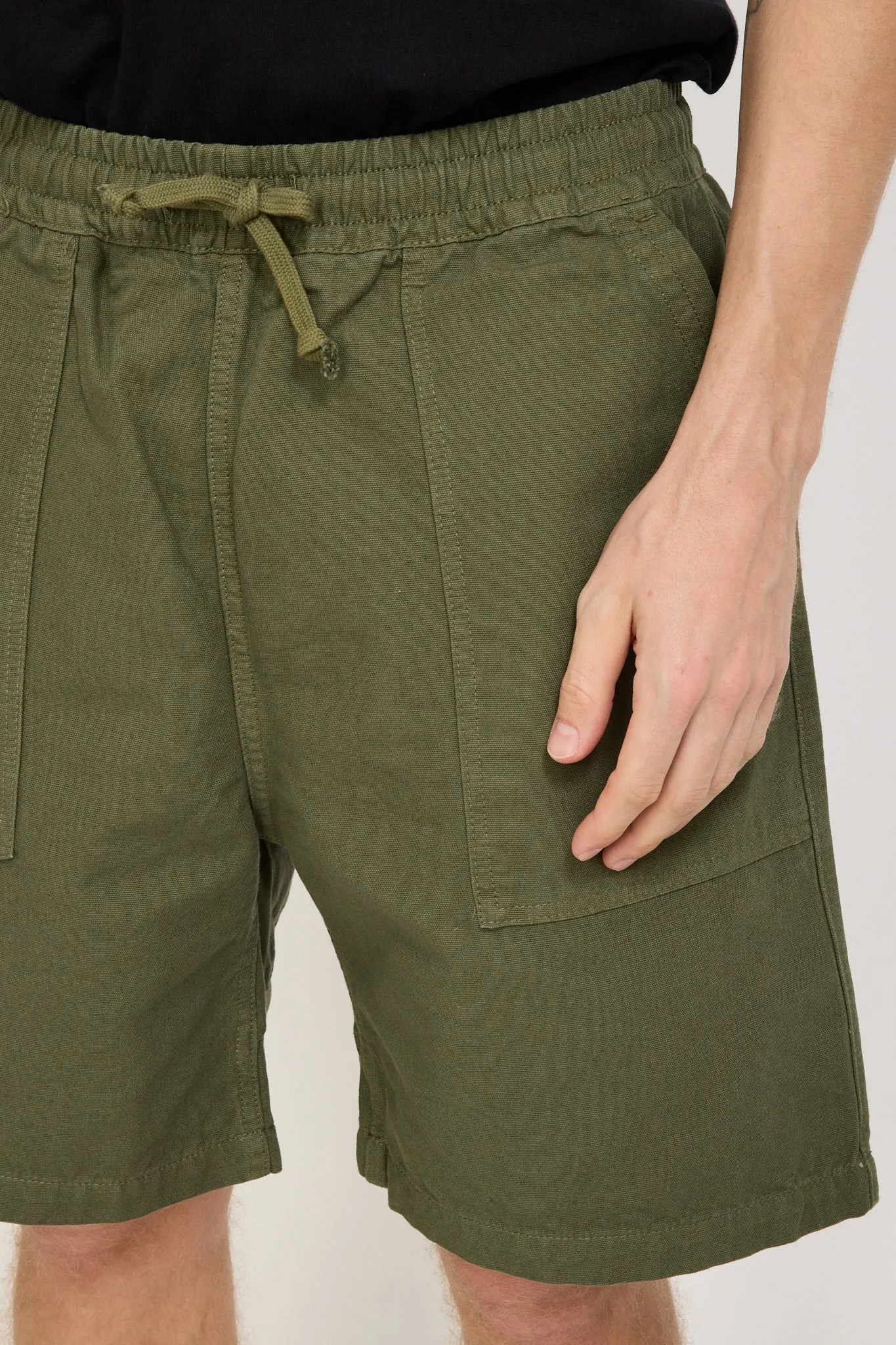 Classic Canvas Chef Shorts Olive
