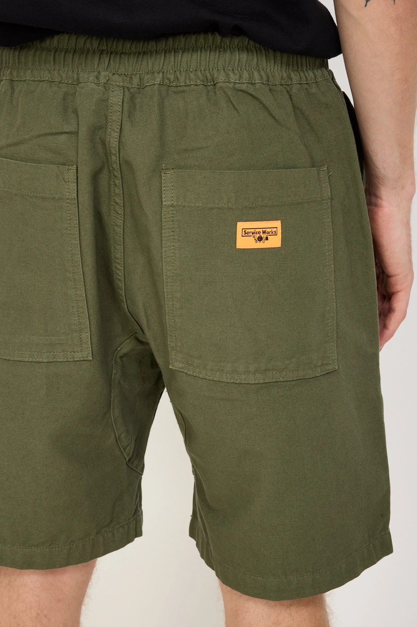 Classic Canvas Chef Shorts Olive