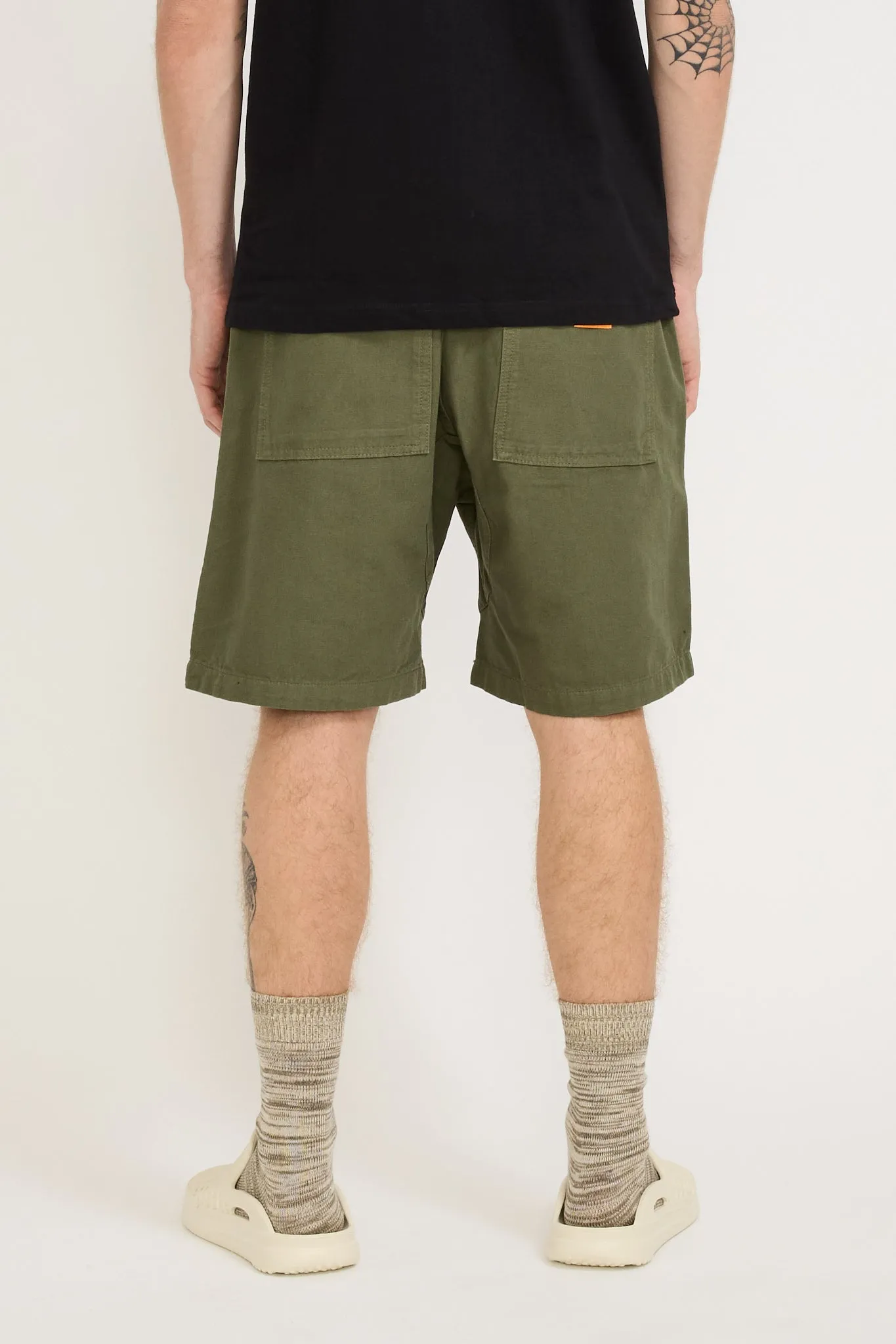 Classic Canvas Chef Shorts Olive