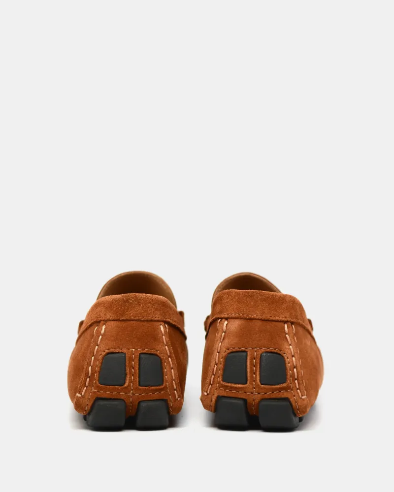Cognac Suede Driving Shoes