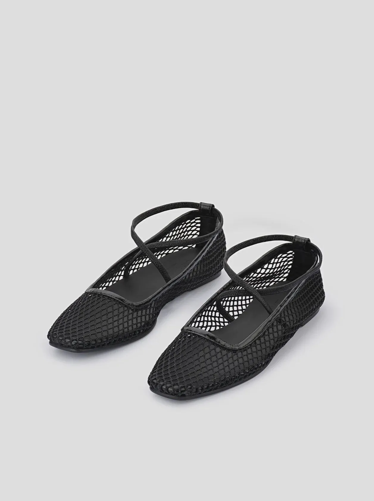 DoF Isabella Black Cotton Net Flat