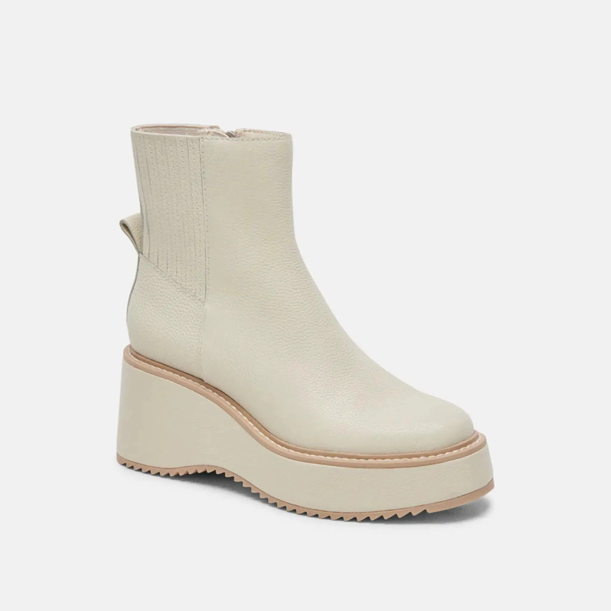 Dolce Vita Hilde Leather Boots - Ivory