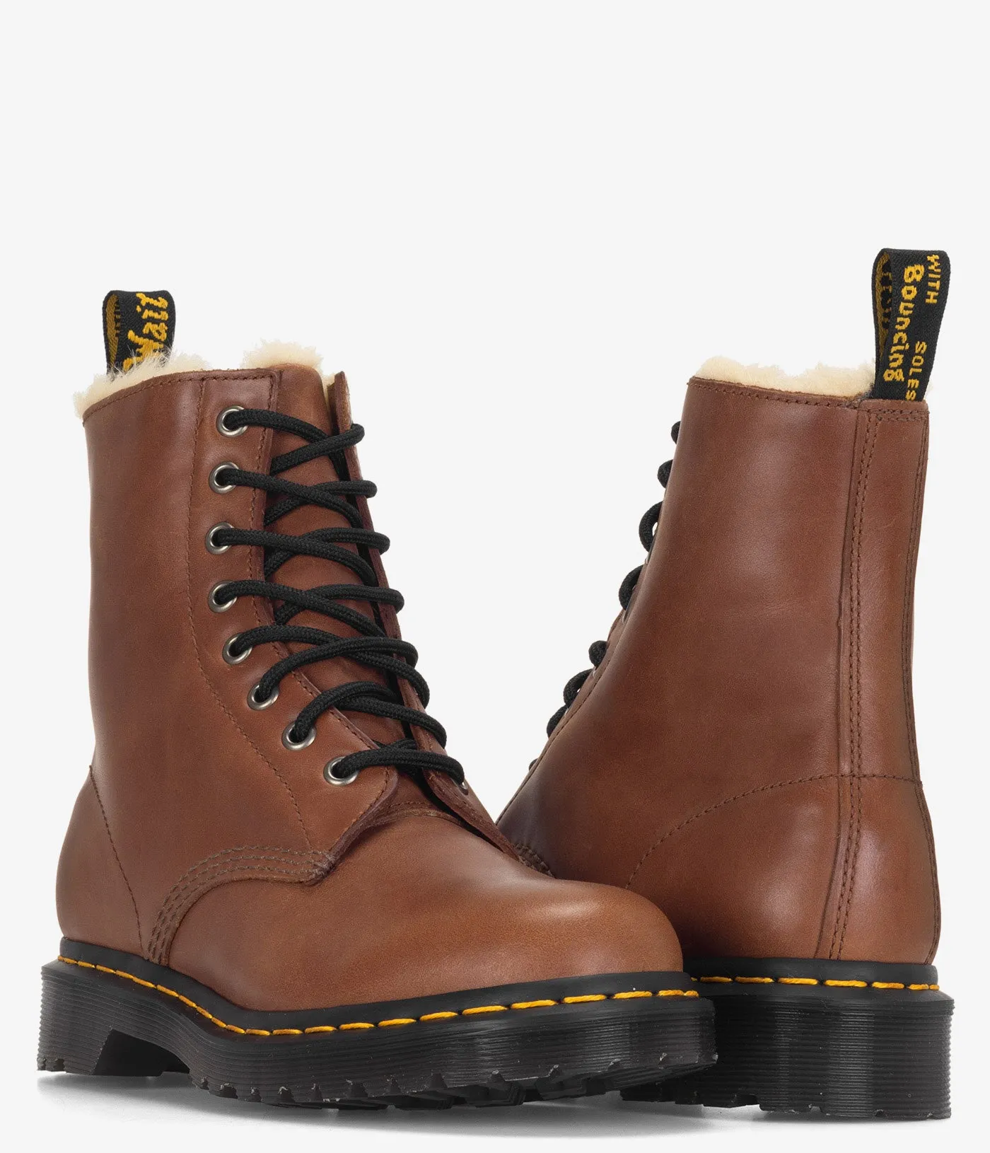 Dr. Martens 1460 Serena Faux Fur-Lined Leather Boots - Women