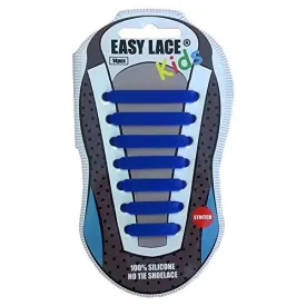 EASY LACE KIDS NO TIE ELASTIC SILICONE SLIP ON SHOELACES 14 PIECES