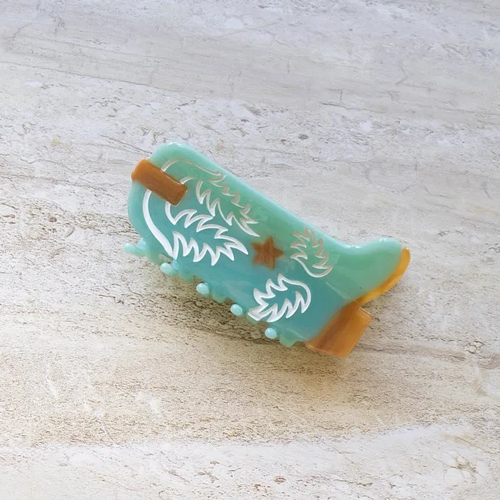 Eco Western Boots Hair Claw Clip