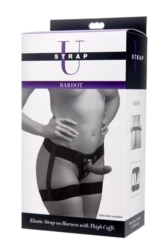 Elastic Strap-On Harness with Thigh Cuffs for Playful Adventures