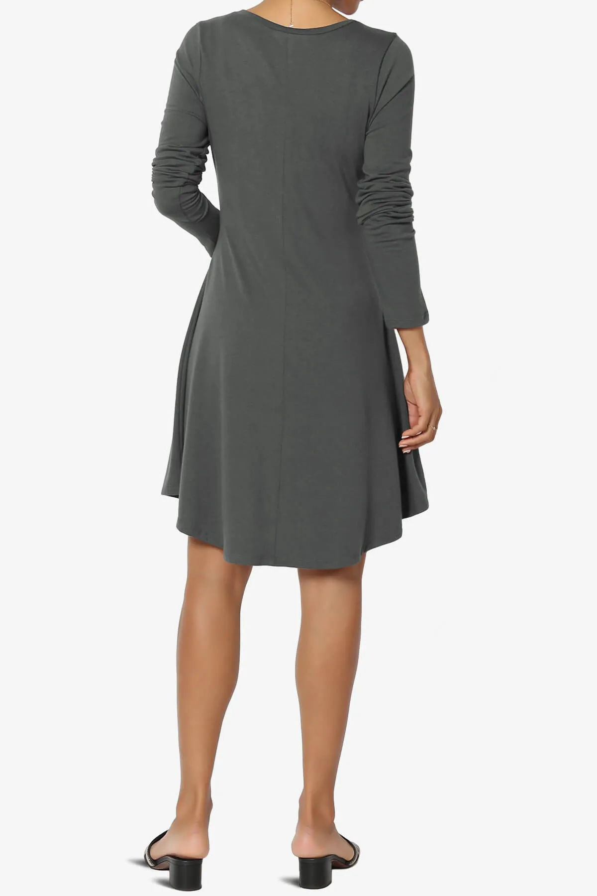Elysia Long Sleeve Fit & Flare Jersey Dress PLUS