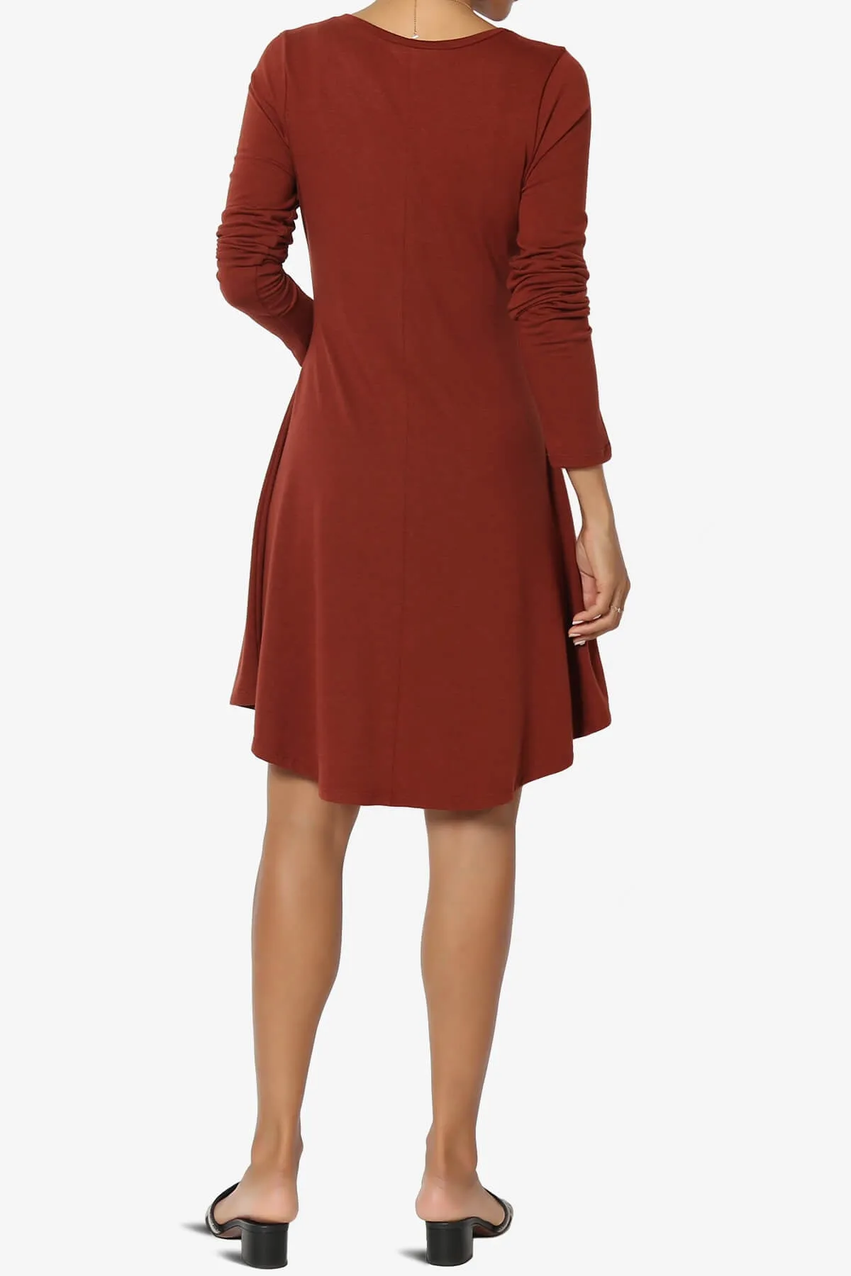 Elysia Long Sleeve Fit & Flare Jersey Dress PLUS