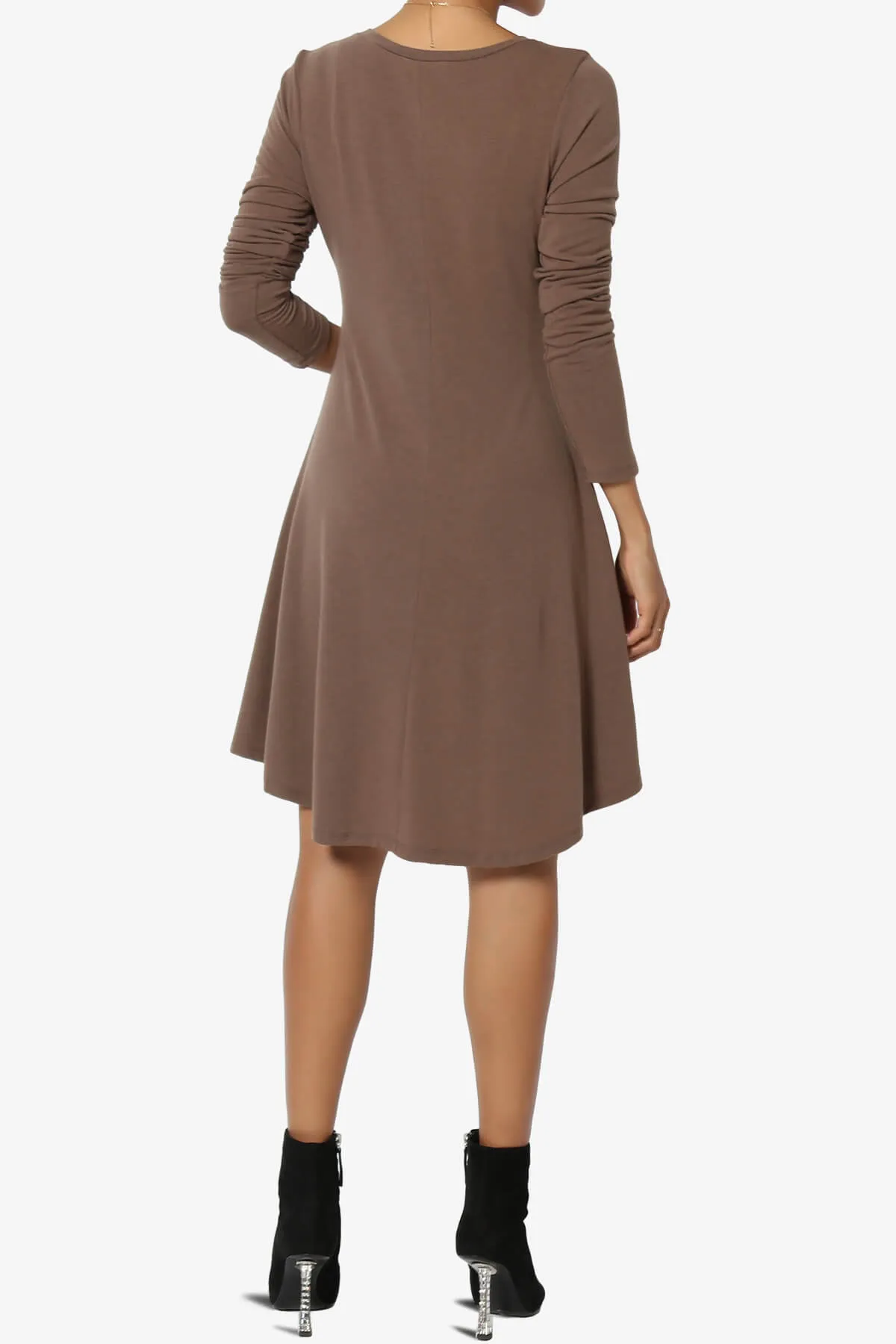 Elysia Long Sleeve Fit & Flare Jersey Dress PLUS