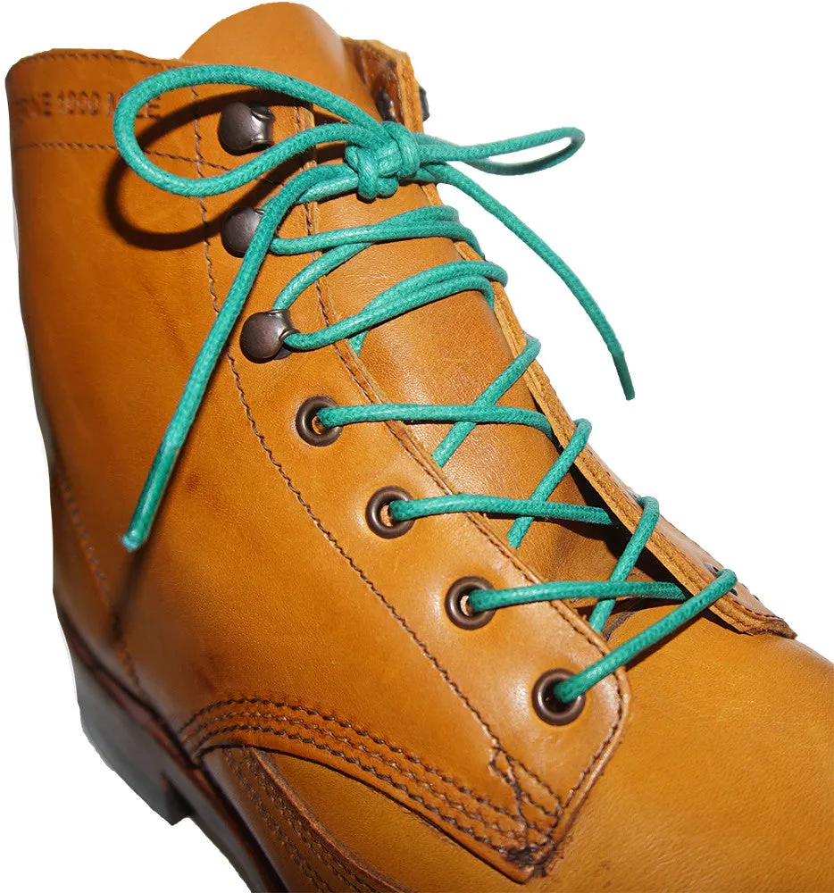 [Emerald Green] - Round Waxed Cotton Shoelaces