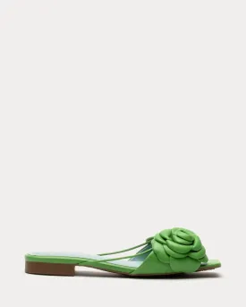 Gardenia Flower Sandal Nappa Green