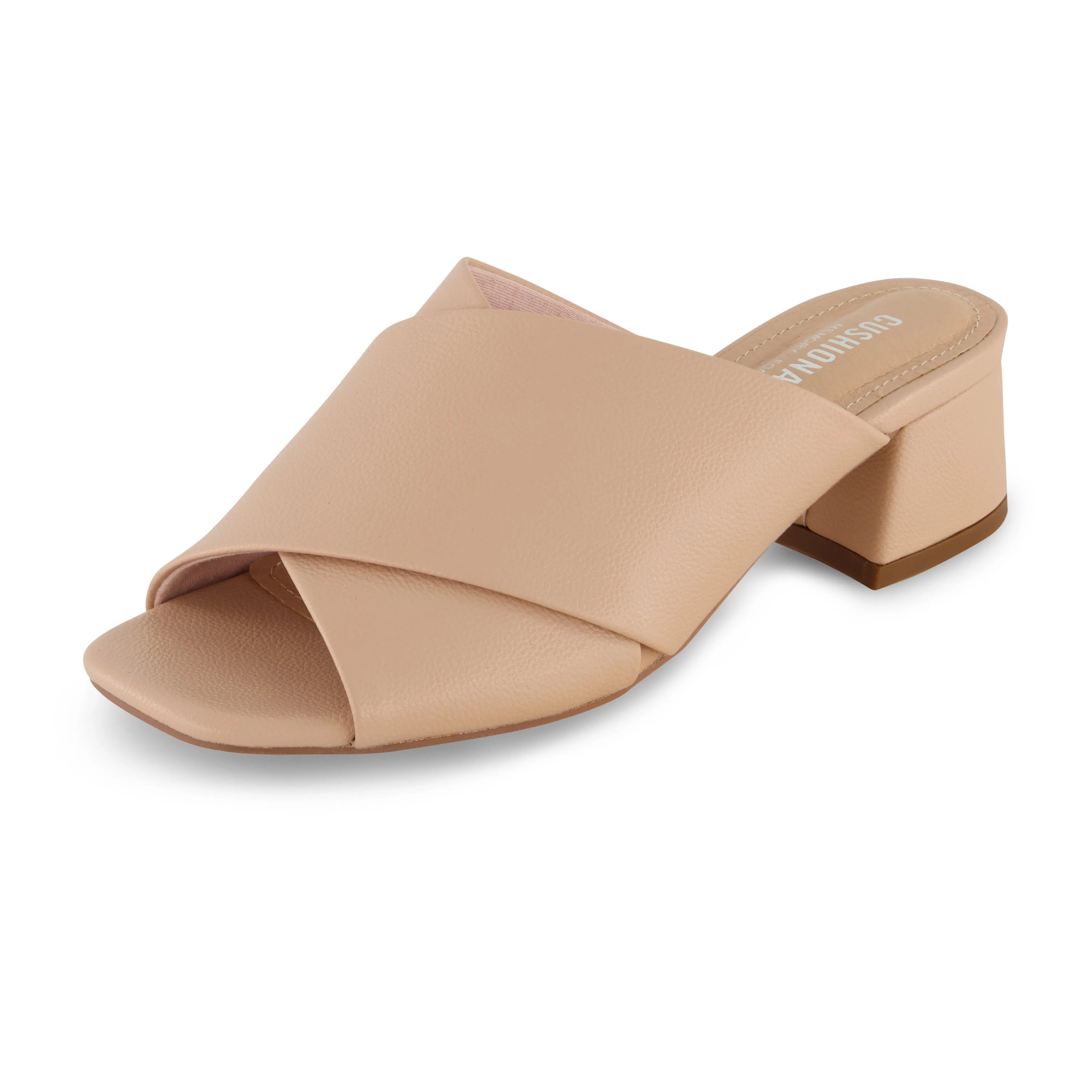 Garland Cross Band Dress Sandal Nudes