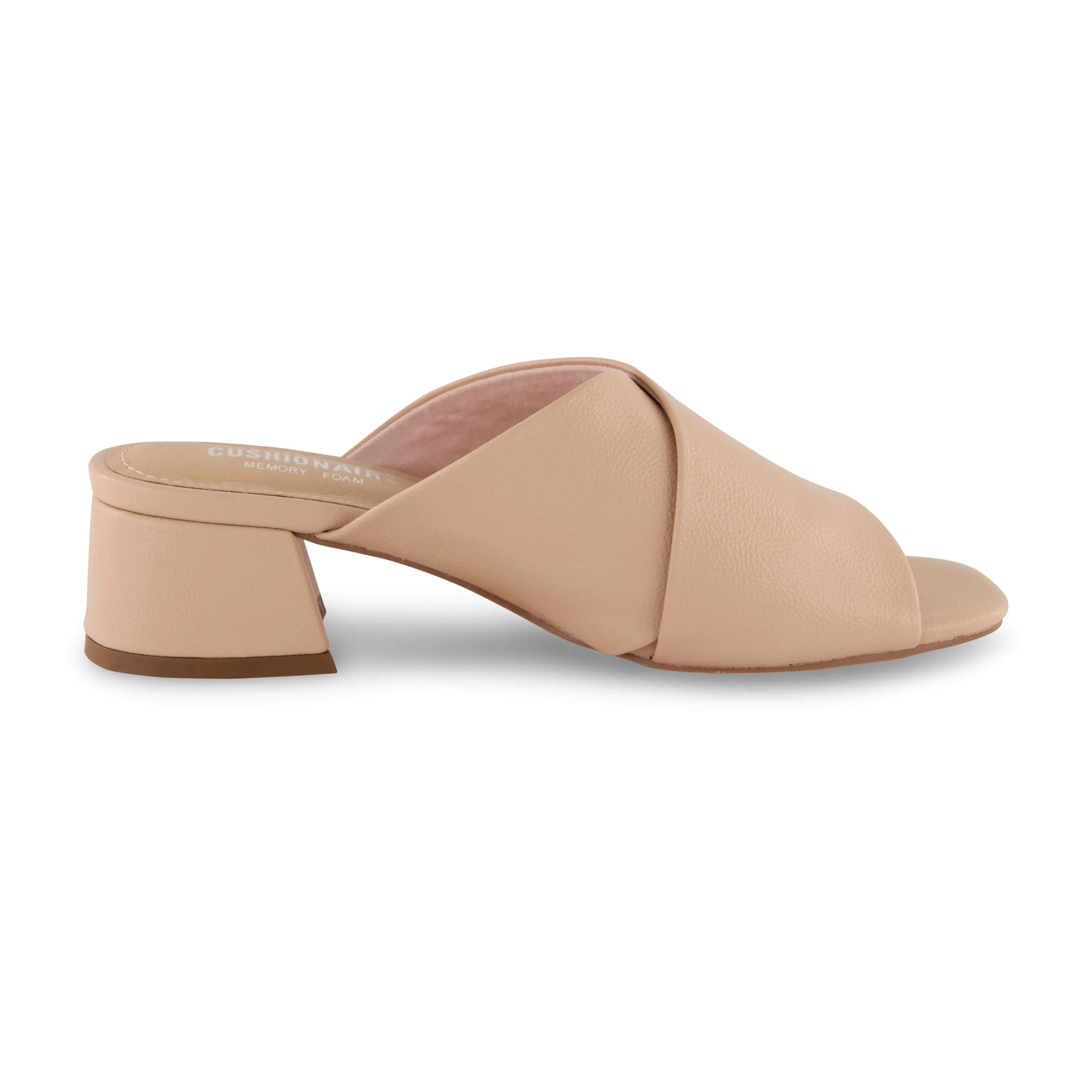 Garland Cross Band Dress Sandal Nudes