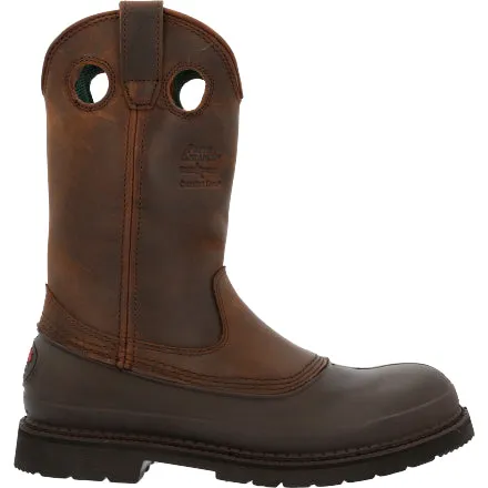Georgia Men's 12" Muddog Wellington Work Boot - Mississippi Brown G5514