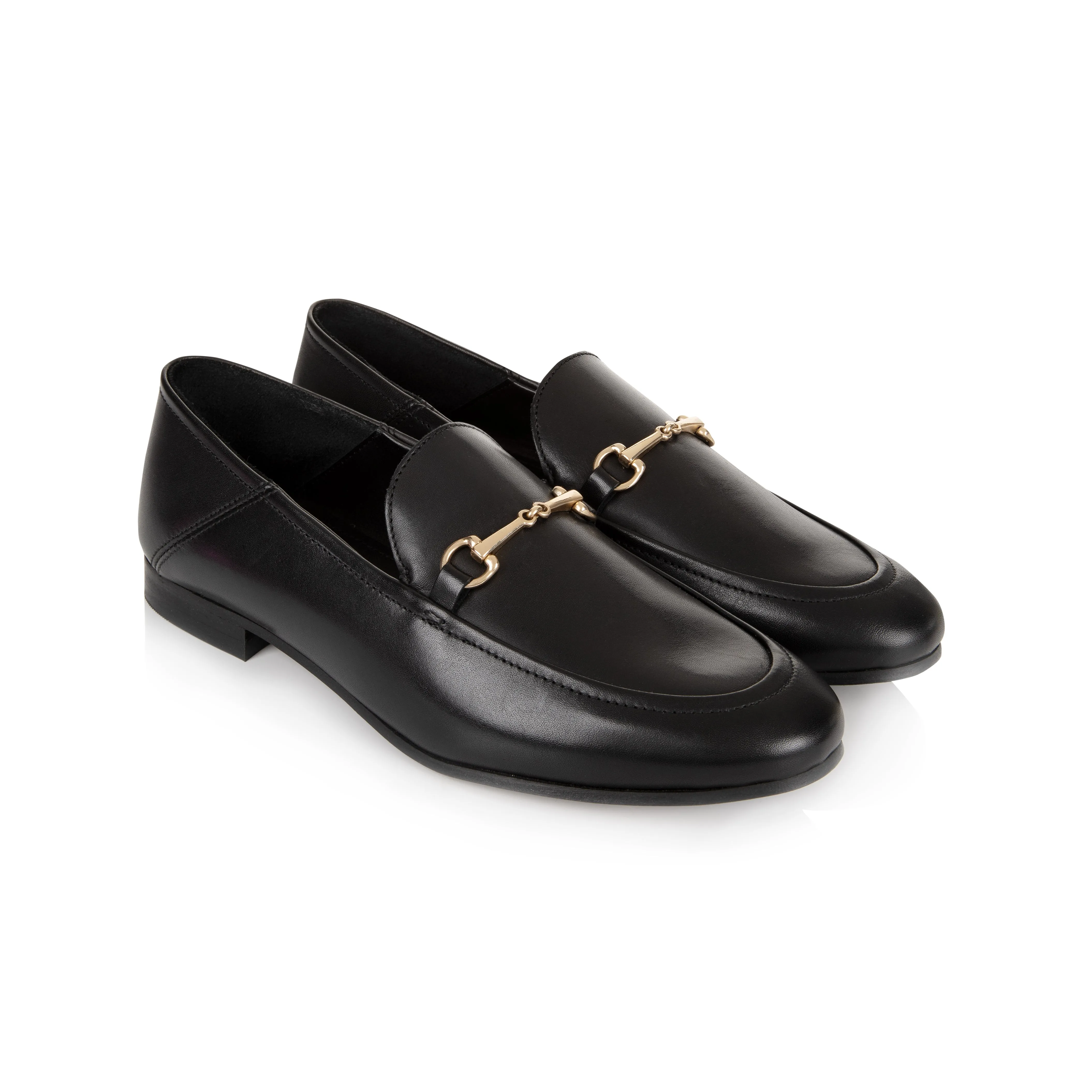 Harper: Black Leather Loafers