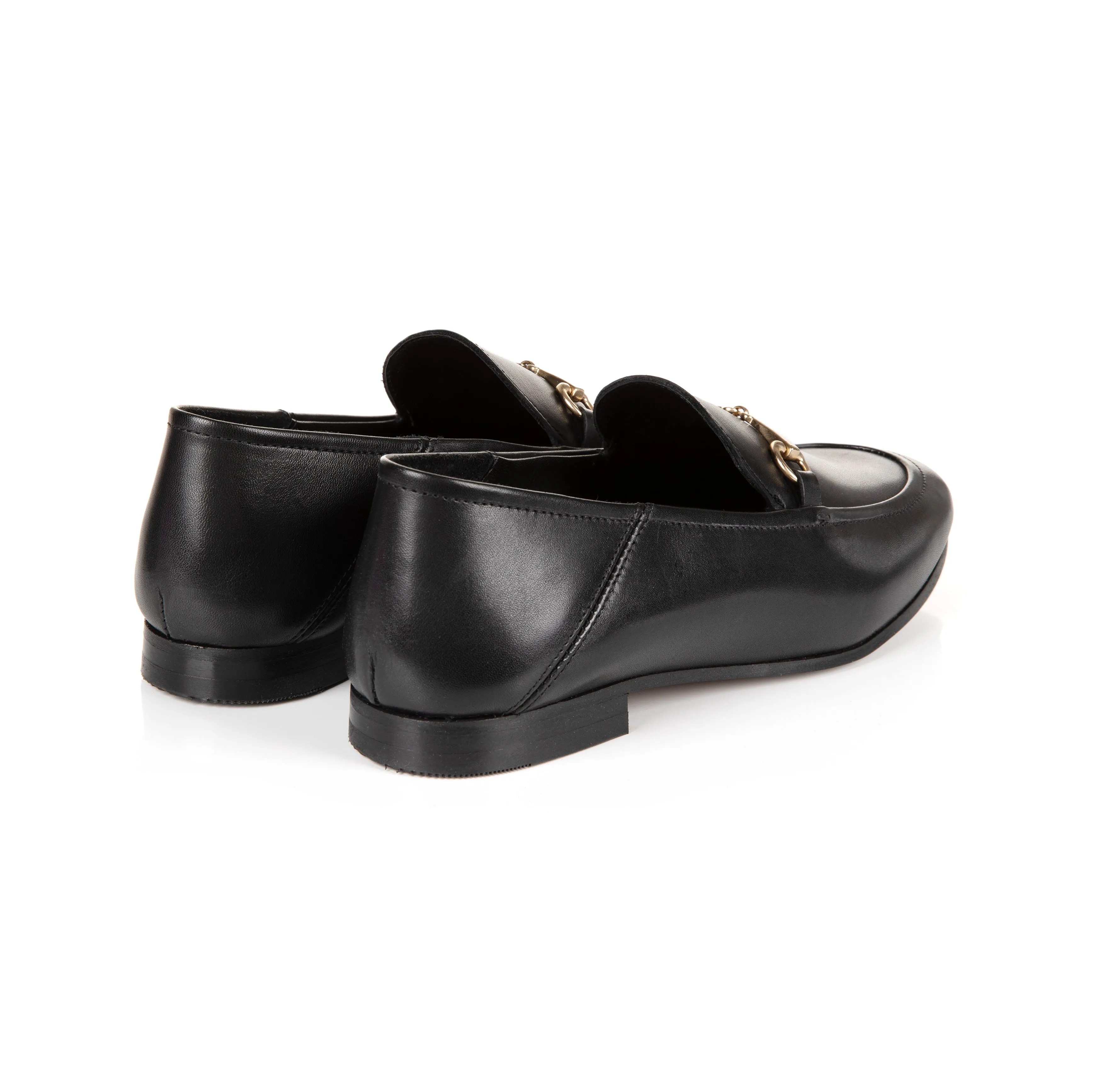 Harper: Black Leather Loafers