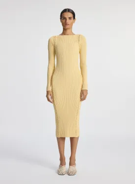 Isa Crochet Trim Midi Dress