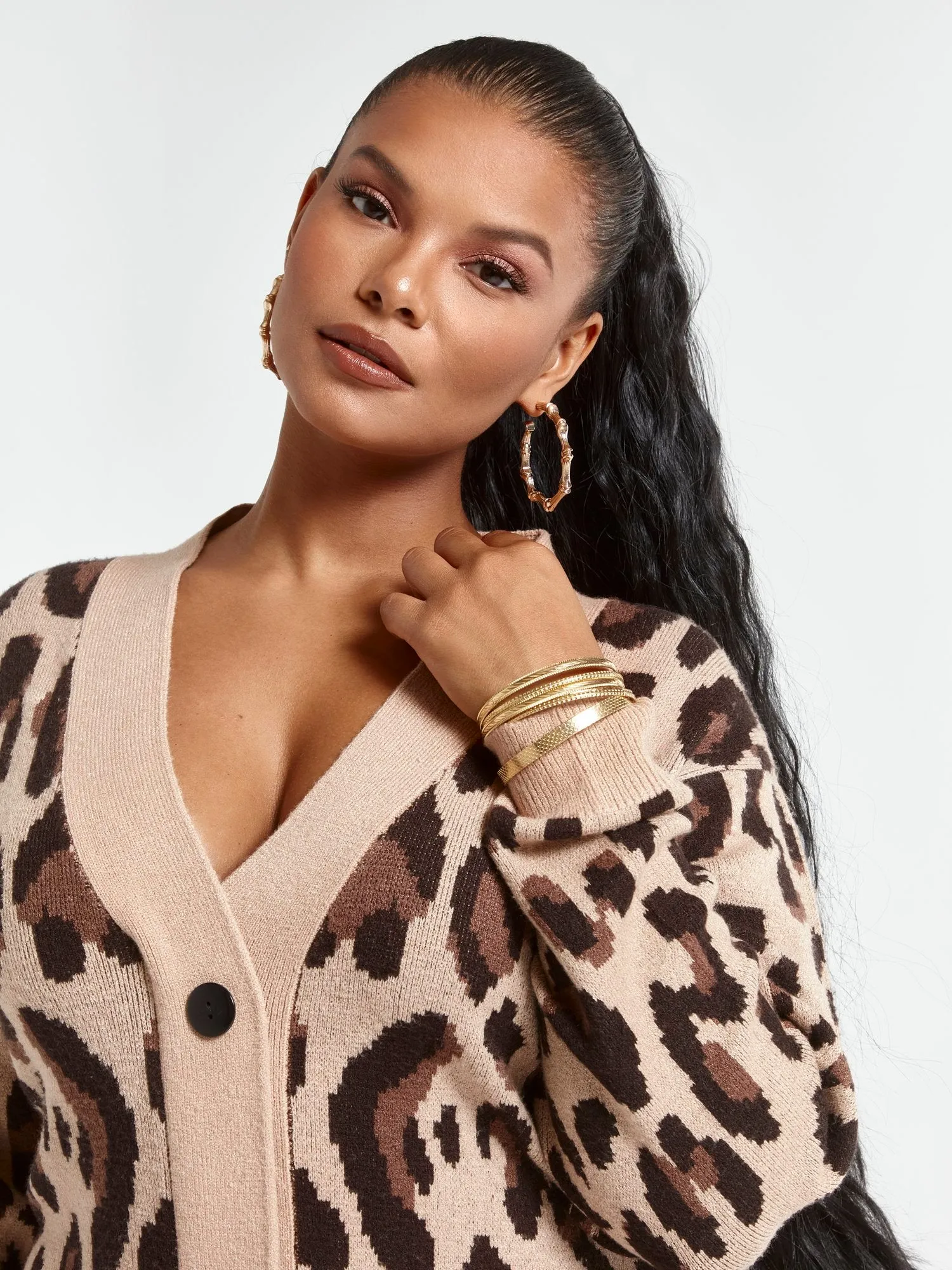 Jess Leopard Print Cardigan Dress