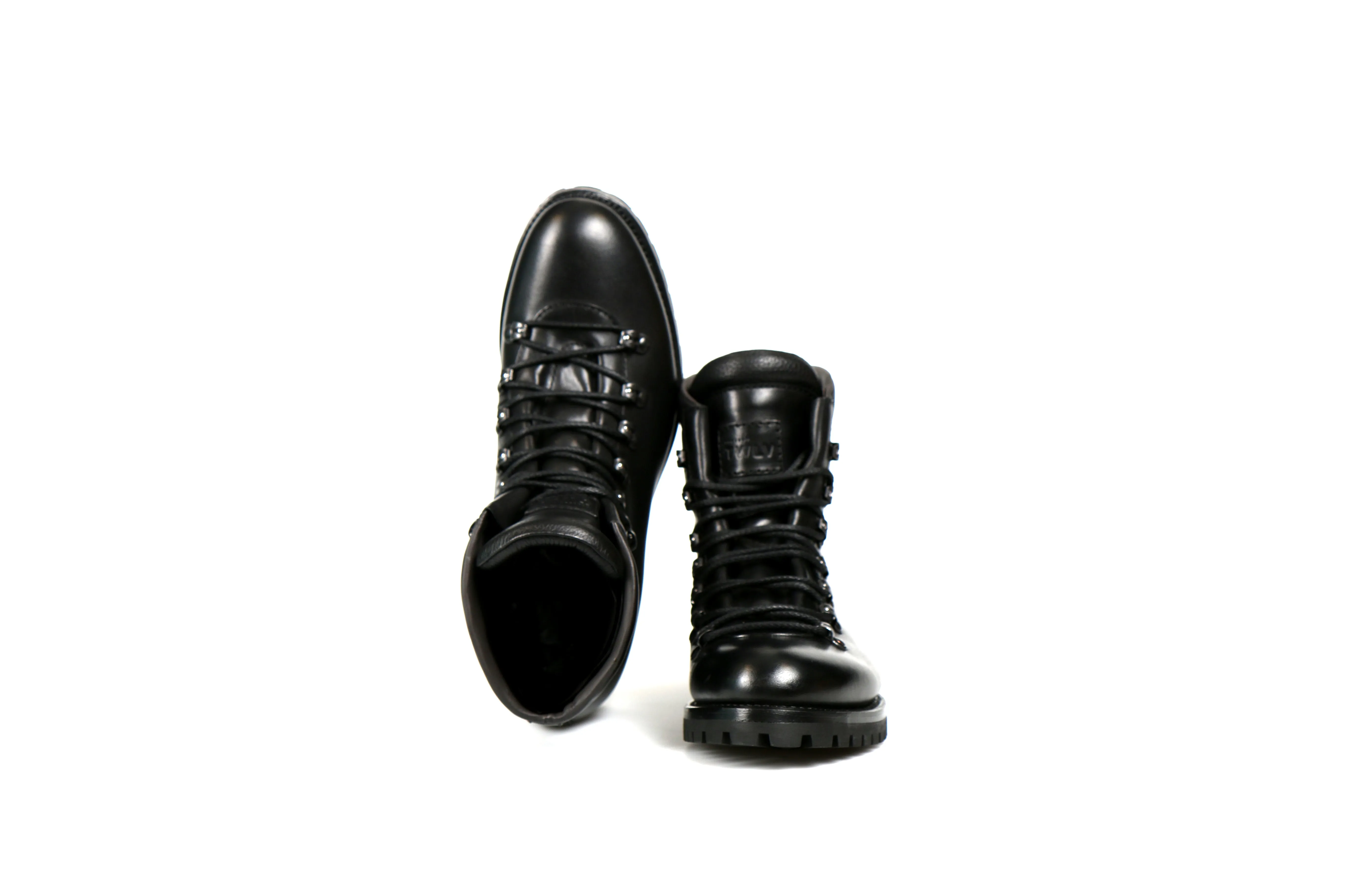 Kings Black Cordovan Leather Hiking Boots
