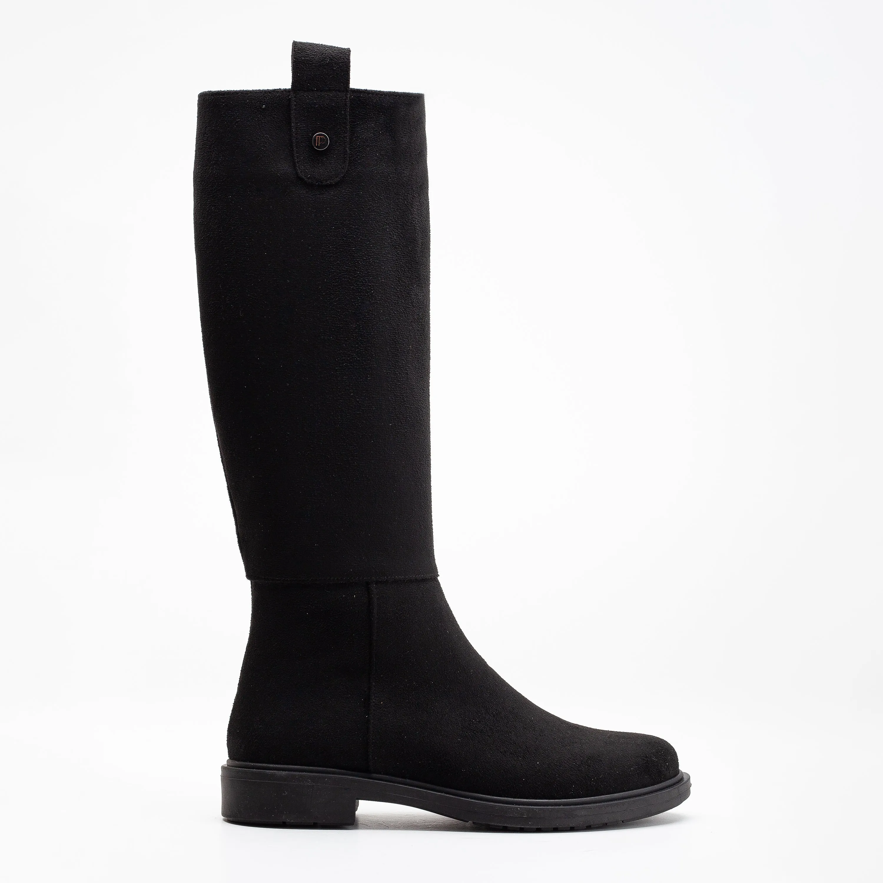 Maeve - Black Suede Knee High Rain Boots