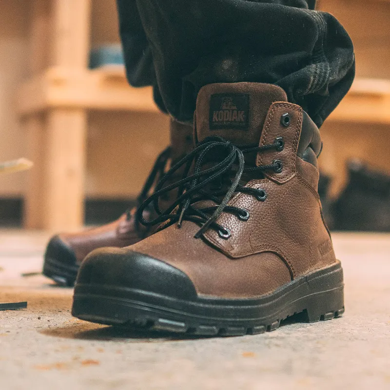 Men's Kodiak Brown Greb 6" Work Boot 4TH4BN