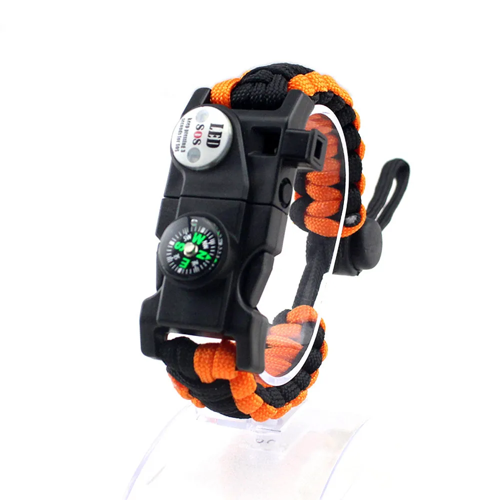 Outdoor Multifunctional Survival Bracelet, Bracelet Kit with campass
