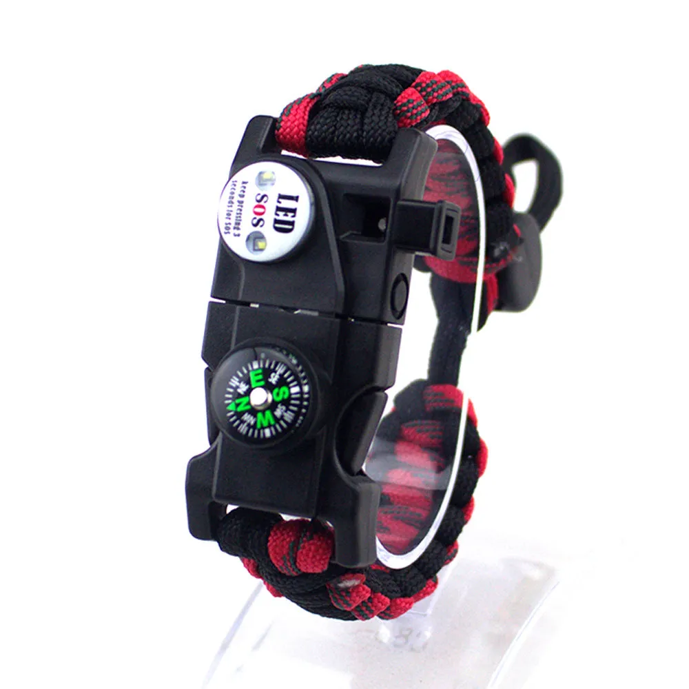 Outdoor Multifunctional Survival Bracelet, Bracelet Kit with campass